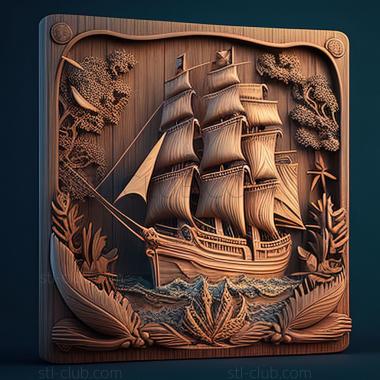 3D модель Игра-симулятор европейского корабля (STL)